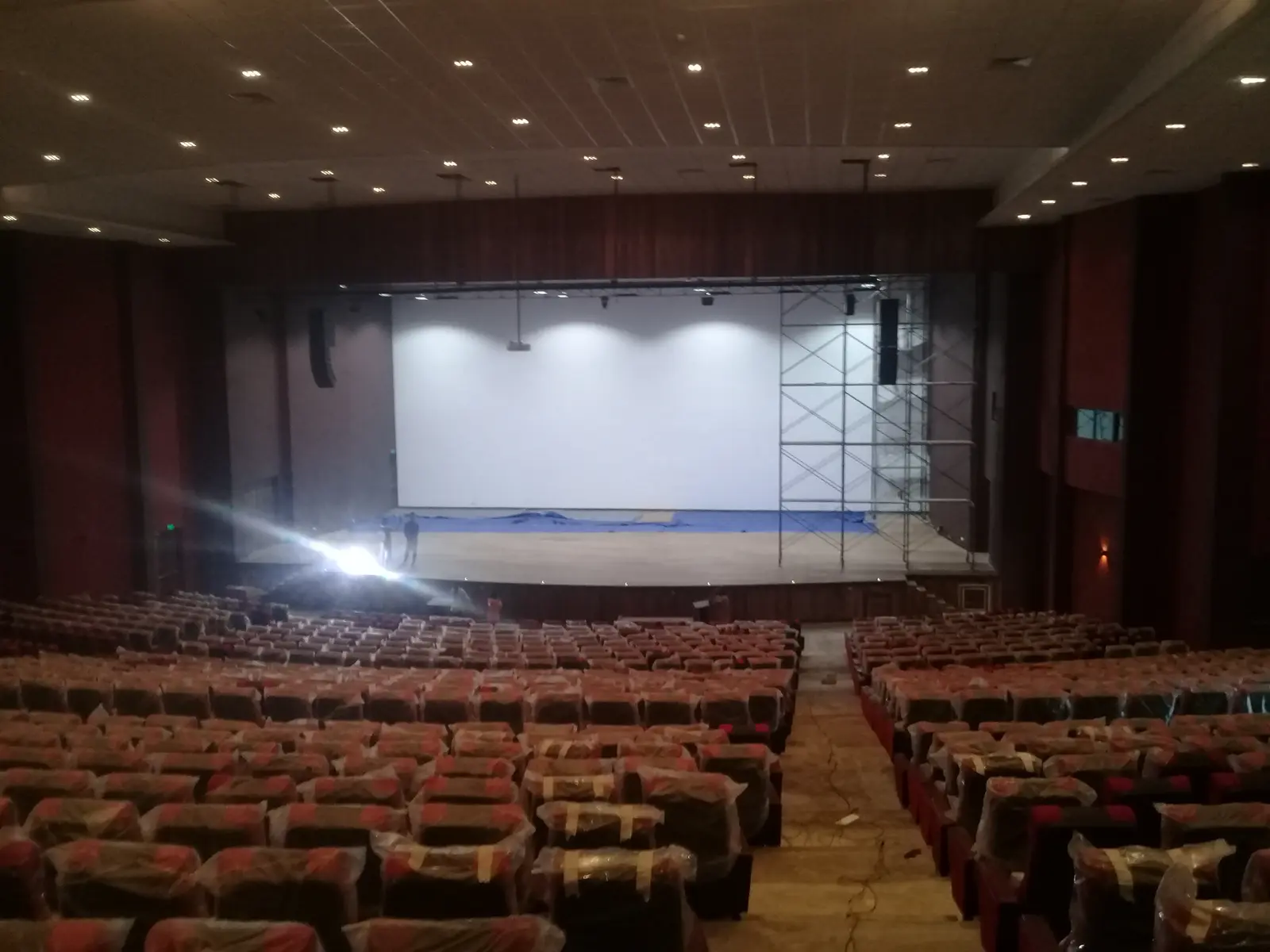 Auditorium Stage Curtains and Screen Masking — stage curtain project photograph 2