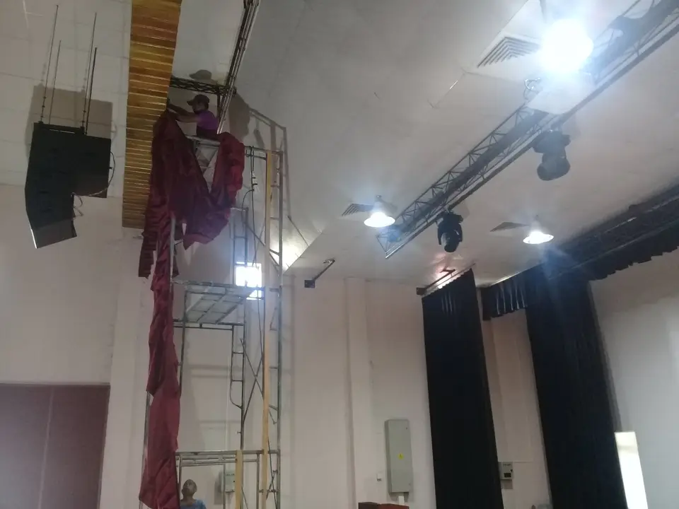 Auditorium, Ibbagamuwa — stage curtain project photograph 2