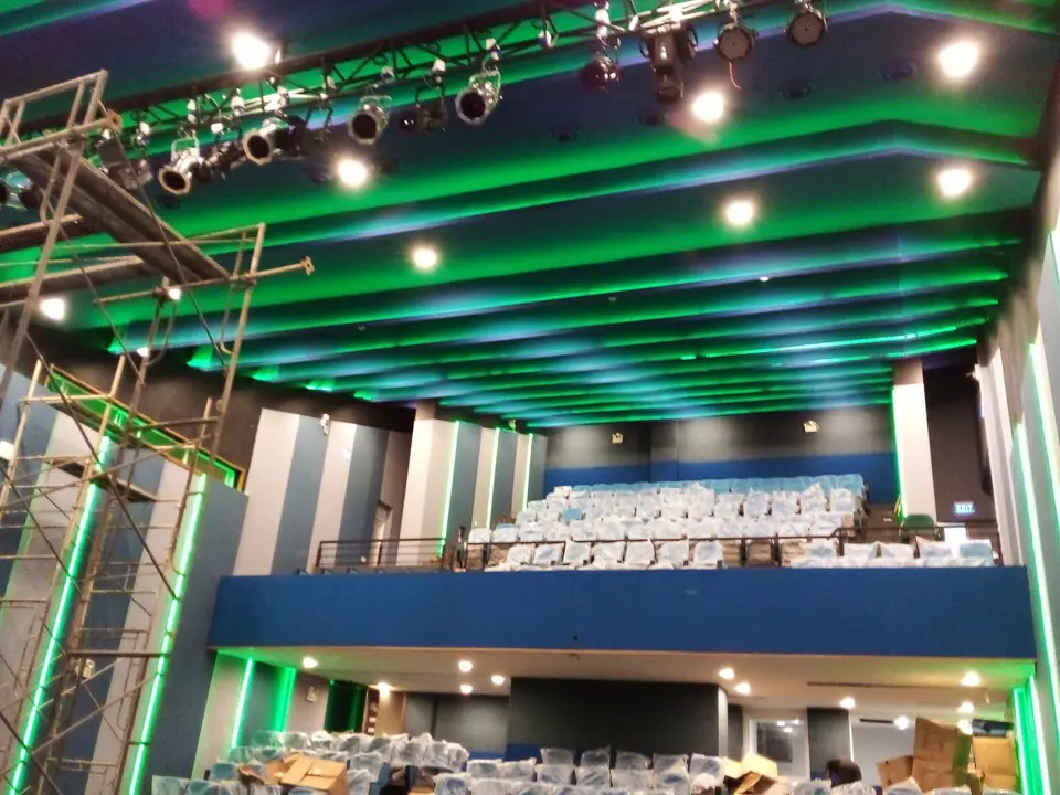 Stage Curtains for a New Auditorium Building — stage curtain project photograph 7
