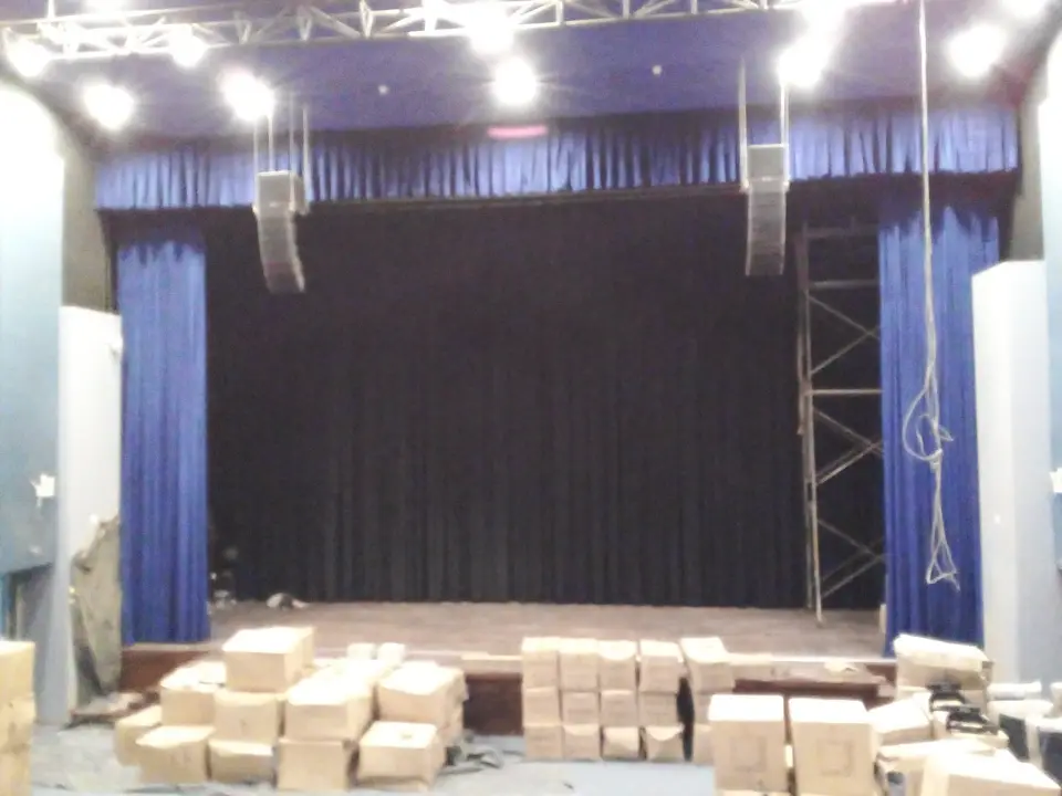 Stage Curtains for a New Auditorium Building — stage curtain project photograph 9